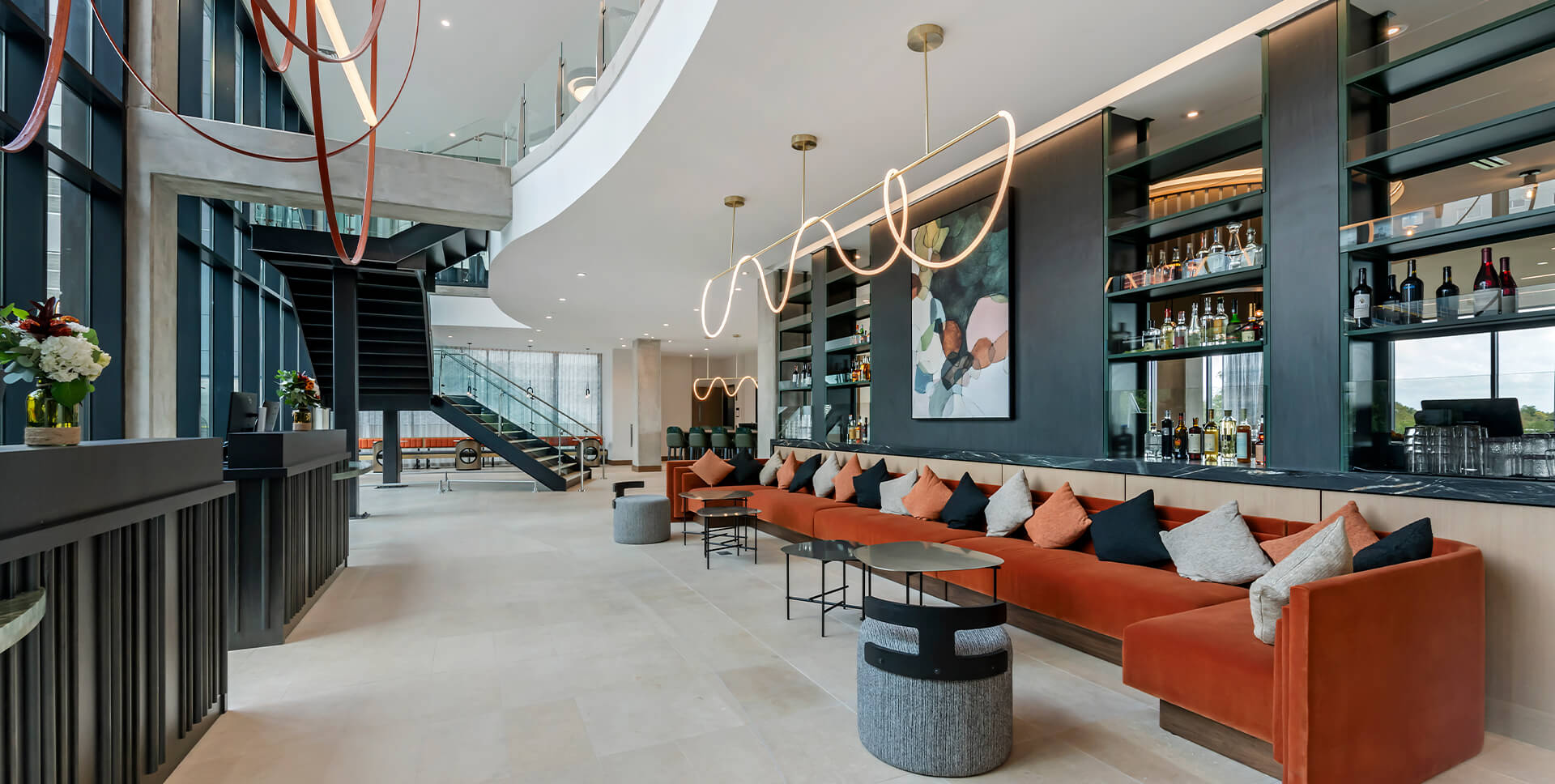 Lobby of the Cambria Hotel Austin Downtown